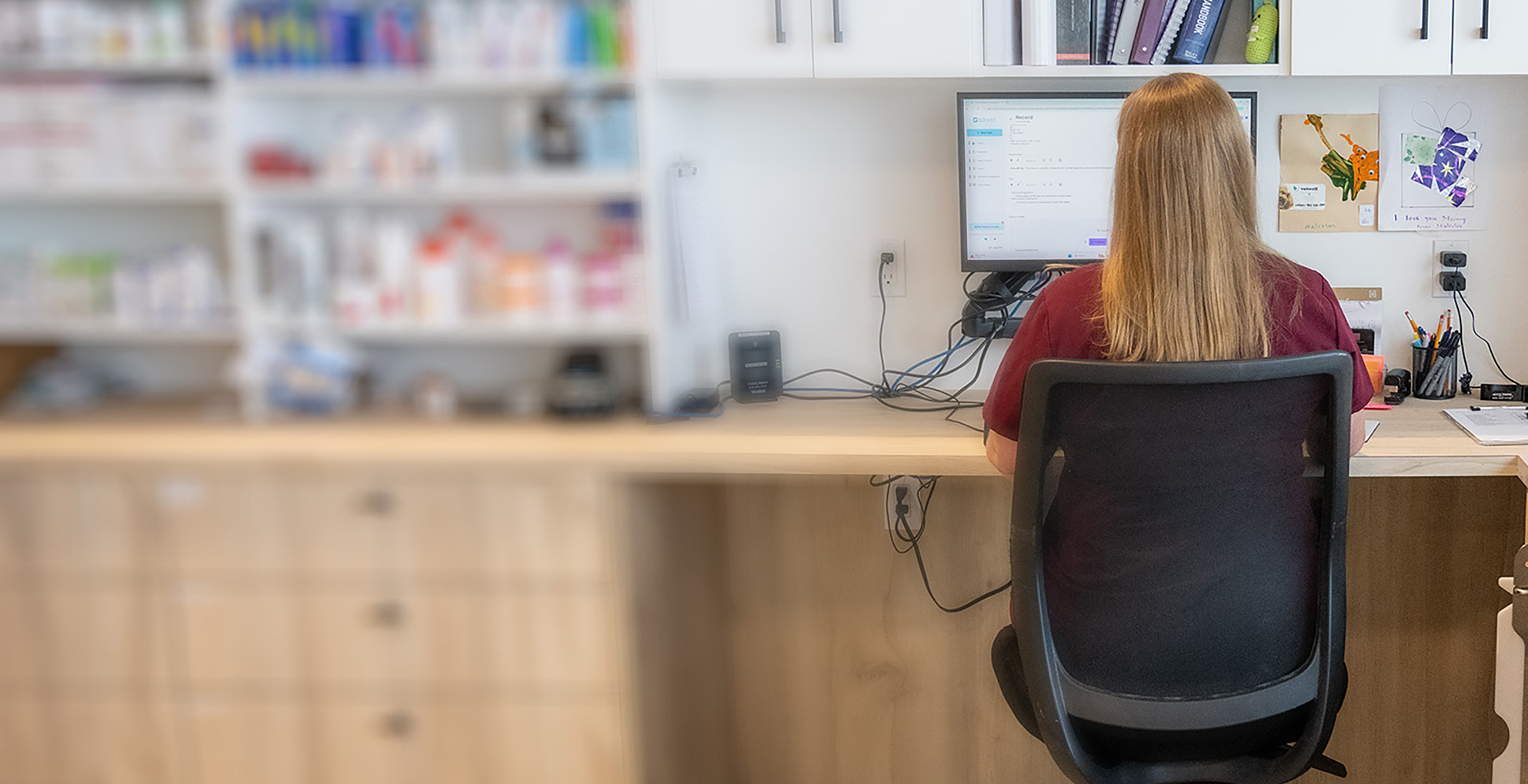 Veterinary team in a modern clinic setting