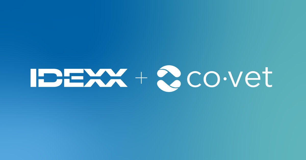 IDEXX and CoVet logos side by side
