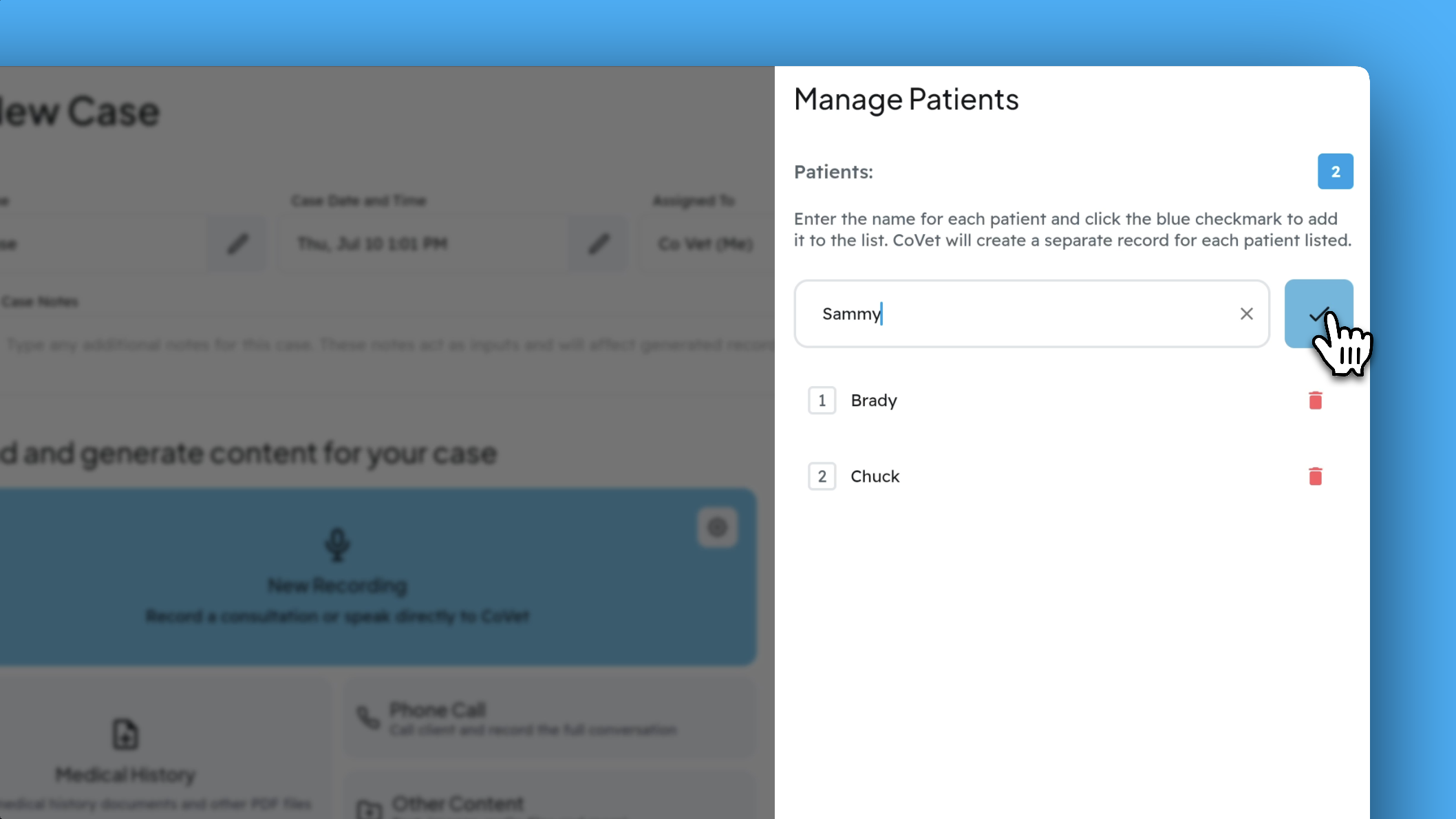 Multi-patient support